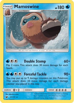 Mamoswine - 21/111 [SM - Crimson Invasion] Reverse Holofoil