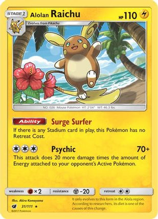 Alolan Raichu - 31/111 [SM - Crimson Invasion] Reverse Holofoil