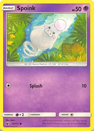 Spoink - 41/111 [SM - Crimson Invasion] Reverse Holofoil