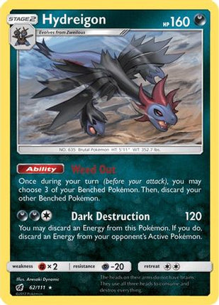 Hydreigon - 62/111 [SM - Crimson Invasion] Reverse Holofoil