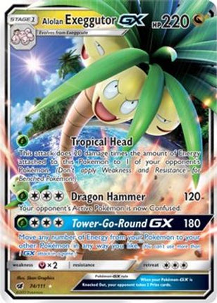 Alolan Exeggutor GX - 74/111 [SM - Crimson Invasion] Holofoil
