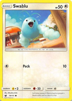 Swablu - 79/111 [SM - Crimson Invasion] Reverse Holofoil