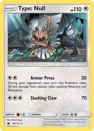 Type: Null - 89/111 [SM - Crimson Invasion] Holofoil