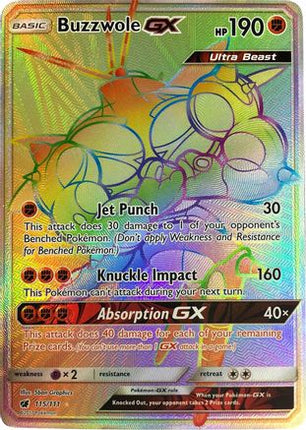 Buzzwole GX (Secret) - 115/111 [SM - Crimson Invasion] Holofoil