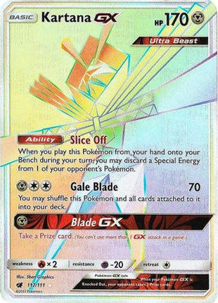 Kartana GX (Secret) - 117/111 [SM - Crimson Invasion] Holofoil