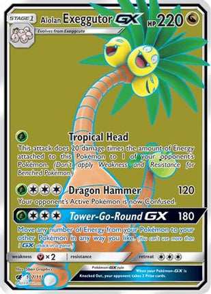 Alolan Exeggutor GX (Full Art) - 107/111 [SM - Crimson Invasion] Holofoil
