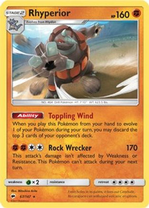 Rhyperior - 67/147 (SM Burning Shadows) [Deck Exclusives]