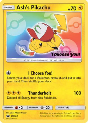 Ash's Pikachu - SM108 - SM108/null [SM Promos]