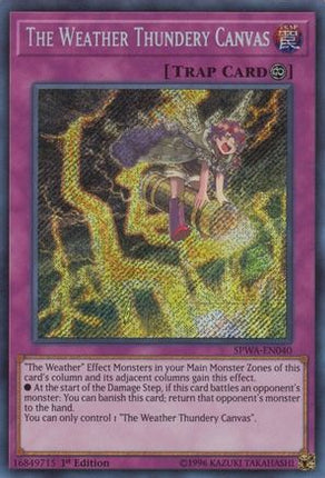 The Weather Thundery Canvas (Secret Rare) [SPWA-EN040] 1st Edition
