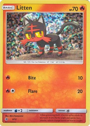 Litten - 3/12 [McDonald's Promos 2017] Holofoil