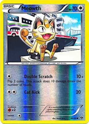 Meowth - 80/99 (Mirror Reverse Holo) [Miscellaneous Cards & Products] Reverse Holofoil