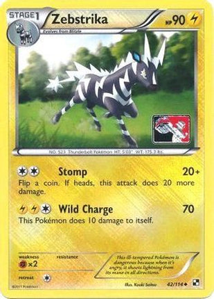 Zebstrika - 42/114 (League Promo) [League & Championship Cards] Reverse Holofoil