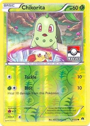 Chikorita - 1/122 (Pokemon League) [League & Championship Cards] Reverse Holofoil