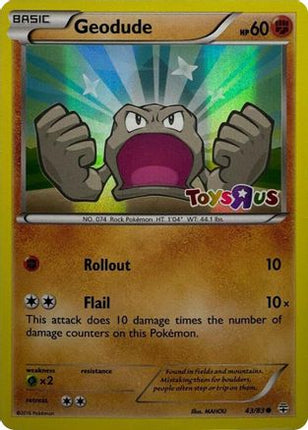 Geodude - 43/83 (Toys R Us Promo) [Miscellaneous Cards & Products] Holofoil