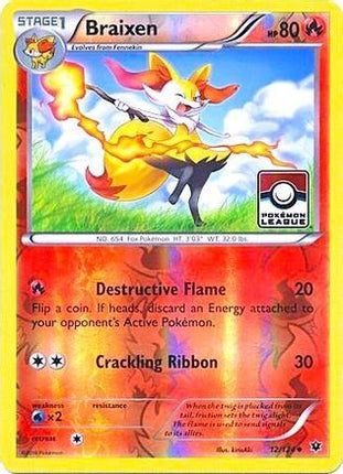 Braixen - 12/124 (Pokemon League) [League & Championship Cards] Reverse Holofoil