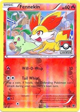 Fennekin - 10/124 (Pokemon League) [League & Championship Cards] Reverse Holofoil