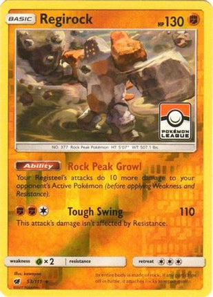Regirock - 53/111 (Pokemon League) [League & Championship Cards] Reverse Holofoil