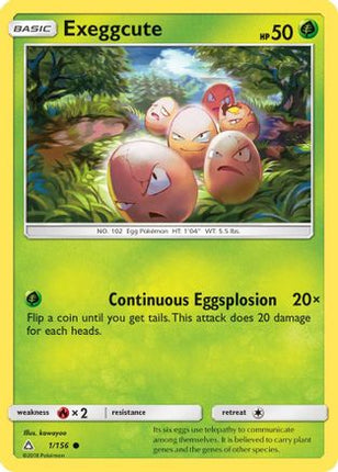 Exeggcute - 1/156 [SM - Ultra Prism] Reverse Holofoil
