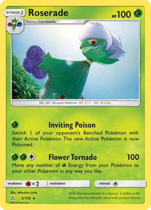 Roserade - 5/156 [SM - Ultra Prism] Reverse Holofoil