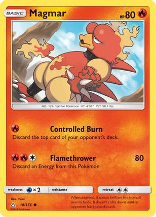 Magmar - 18/156 [SM - Ultra Prism] Reverse Holofoil