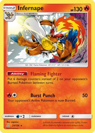 Infernape - 23/156 [SM - Ultra Prism] Reverse Holofoil