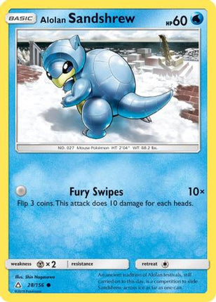 Alolan Sandshrew - 28/156 [SM - Ultra Prism] Reverse Holofoil