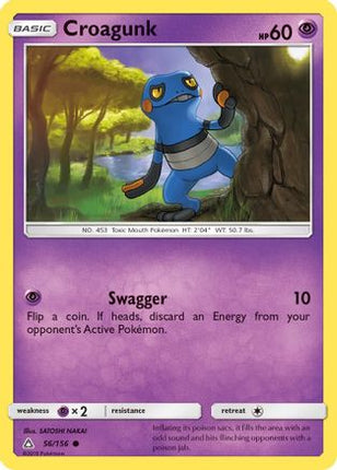 Croagunk - 56/156 [SM - Ultra Prism] Reverse Holofoil