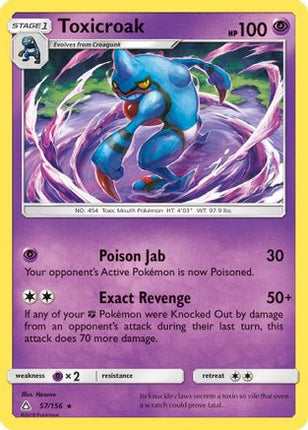 Toxicroak - 57/156 [SM - Ultra Prism]