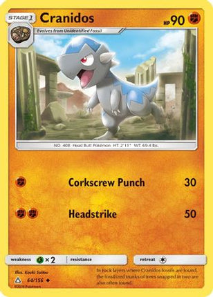 Cranidos - 64/156 [SM - Ultra Prism] Reverse Holofoil