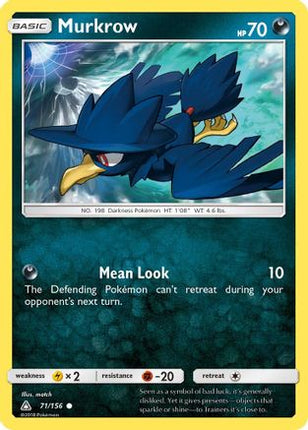 Murkrow - 71/156 [SM - Ultra Prism] Reverse Holofoil