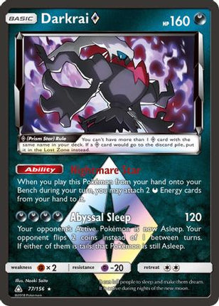 Darkrai Prism Star - 77/156 [SM - Ultra Prism] Holofoil