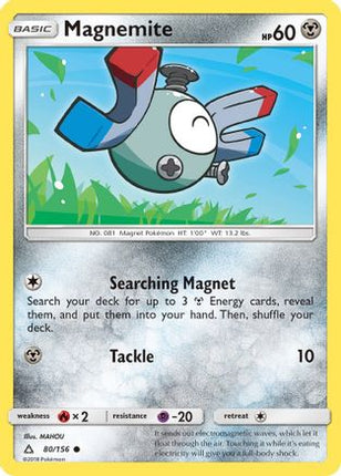 Magnemite (80) - 80/156 [SM - Ultra Prism] Reverse Holofoil