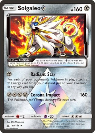 Solgaleo Prism Star - 89/156 [SM - Ultra Prism] Holofoil