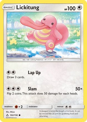 Lickitung - 102/156 [SM - Ultra Prism] Reverse Holofoil