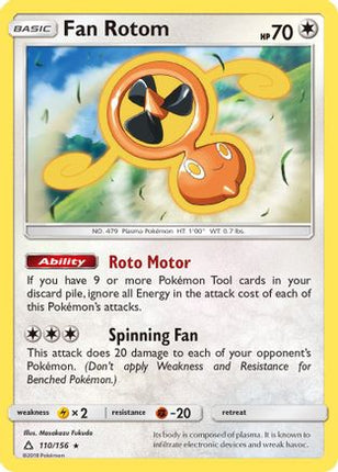 Fan Rotom - 110/156 [SM - Ultra Prism] Reverse Holofoil
