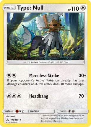 Type: Null - 115/156 [SM - Ultra Prism] Reverse Holofoil