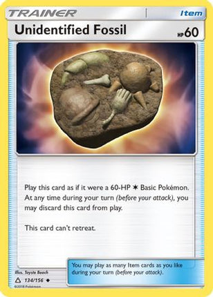 Unidentified Fossil - 134/156 [SM - Ultra Prism] Reverse Holofoil