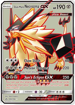 Dusk Mane Necrozma GX (Full Art) - 145/156 [SM - Ultra Prism] Holofoil