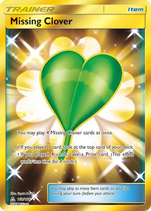 Missing Clover (Secret Rare) - 168/156 [SM - Ultra Prism] Holofoil