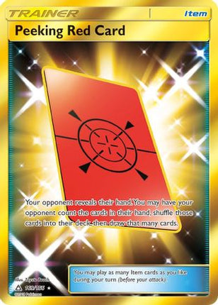 Peeking Red Card (Secret Rare) - 169/156 [SM - Ultra Prism] Holofoil
