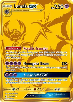 Lunala GX (Secret Rare) - 172/156 [SM - Ultra Prism] Holofoil