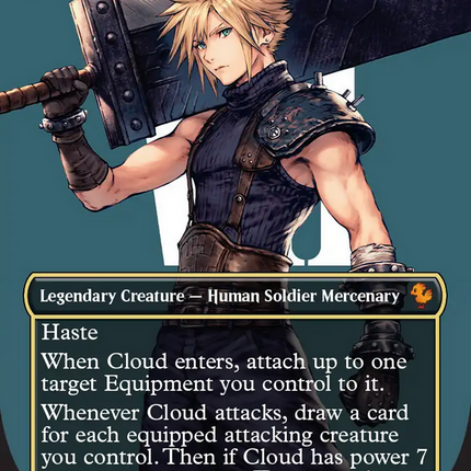 Cloud, Ex-SOLDIER (Borderless) [Commander: FINAL FANTASY] Foil