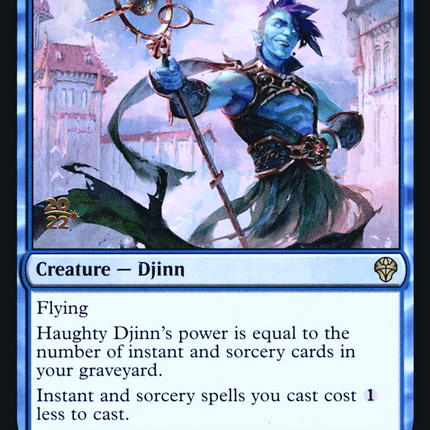 Haughty Djinn [Dominaria United Promos] Prerelease Foil