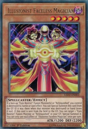Illusionist Faceless Magician [LED2-EN002] Rare