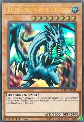 Blue-Eyes White Dragon (Version 1) (Ultra Rare) [LCKC-EN001] 1st Edition