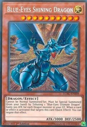 Blue-Eyes Shining Dragon (Secret Rare) [LCKC-EN008] 1st Edition