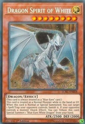 Dragon Spirit of White (Secret Rare) [LCKC-EN018] Unlimited