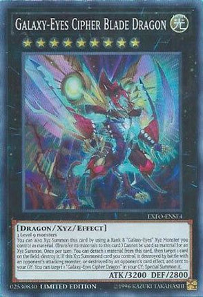 Galaxy-Eyes Cipher Blade Dragon (Super Rare) [EXFO-ENSE4] Limited