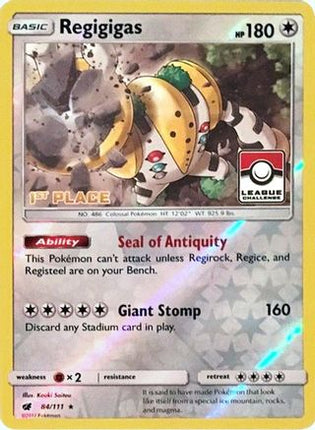 Regigigas - 84/111 (League Challenge) [1st Place] [League & Championship Cards] Reverse Holofoil