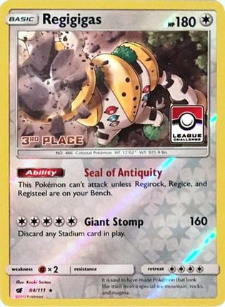 Regigigas - 84/111 (League Challenge) [3rd Place] [League & Championship Cards] Reverse Holofoil
